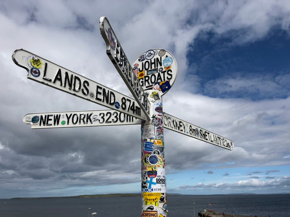 Sea Stacks - John o' Groats Signpost, Wick, Scotland